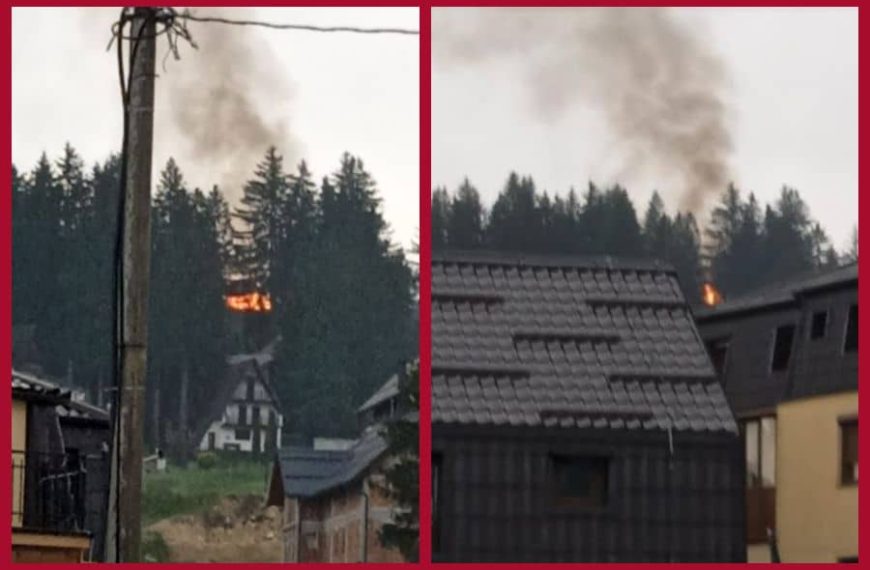Udar groma izazvao veliki požar na Vlašiću, pogledajte prizore sa terena